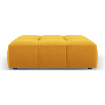 Maison Heritage, Tabouret, Pouf Velours, "Adams", 1 Place, Jaune, 96x96x38 Fabriqué en Europe - Publicité Maison Heritage, Tabouret, Pouf Velours, "Adams", 1 Place, Jaune, 96x96x38 Fabriqué en Europe - Publicité