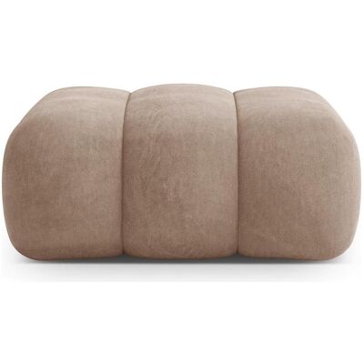 Cosmopolitan Design, Tabouret, Pouf Velours, "Koge", 1 Place, Beige Foncé, 95x95x40 Fabriqué en Europe - Publicité Cosmopolitan Design, Tabouret, Pouf Velours, "Koge", 1 Place, Beige Foncé, 95x95x40 Fabriqué en Europe - Publicité