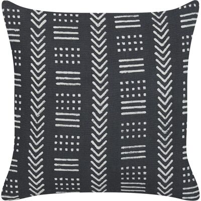Coussin en coton Beliani Motif géométrique 45 x 45 cm Noir et blanc - Publicité Coussin en coton Beliani Motif géométrique 45 x 45 cm Noir et blanc - Publicité