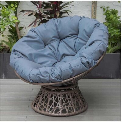 PureHaven, Fauteuil, Fauteuil lounge 92x80x80,5 cm en rotin Coussin rond pivotant 360 degrés facile à entretenir élégant - Publicité PureHaven, Fauteuil, Fauteuil lounge 92x80x80,5 cm en rotin Coussin rond pivotant 360 degrés facile à entretenir élégant - Publicité