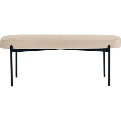 Banquette Gaia Beige en Polyester - Hauteur 45,5cm - Publicité Banquette Gaia Beige en Polyester - Hauteur 45,5cm - Publicité