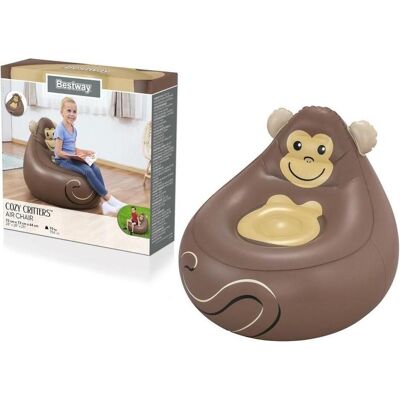 Bestway, Fauteuil, Fauteuil gonflable Monkey 72 x 72 x 64 cm 75116 - Publicité Bestway, Fauteuil, Fauteuil gonflable Monkey 72 x 72 x 64 cm 75116 - Publicité