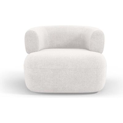 Maison Heritage, Fauteuil, Bouclé Fauteuil, "Estro", 1 Place, Ivoire, 90x88x73 Fabriqué en Europe - Publicité Maison Heritage, Fauteuil, Bouclé Fauteuil, "Estro", 1 Place, Ivoire, 90x88x73 Fabriqué en Europe - Publicité