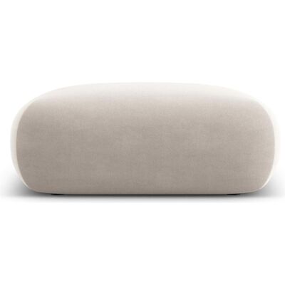 Cosmopolitan Design, Tabouret, Pouf Velours, "Nolio", 2 Places, Beige Clair, 100x100x36 Fabriqué en Europe - Publicité Cosmopolitan Design, Tabouret, Pouf Velours, "Nolio", 2 Places, Beige Clair, 100x100x36 Fabriqué en Europe - Publicité