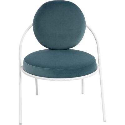 Fauteuil Velours Bleu Satun PAPERFLOW - Mobilier Lounge & Attente - Publicité Fauteuil Velours Bleu Satun PAPERFLOW - Mobilier Lounge & Attente - Publicité