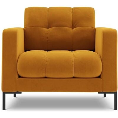Cosmopolitan Design, Fauteuil, Fauteuil en velours, "Bali", 1 Place, Jaune, 87x96x75 Fabriqué en Europe - Publicité Cosmopolitan Design, Fauteuil, Fauteuil en velours, "Bali", 1 Place, Jaune, 87x96x75 Fabriqué en Europe - Publicité