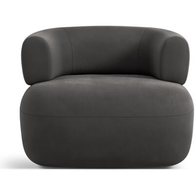 Maison Heritage, Fauteuil, Fauteuil en velours, "Estro", 1 Place, Gris Foncé, 90x88x73 Fabriqué en Europe - Publicité Maison Heritage, Fauteuil, Fauteuil en velours, "Estro", 1 Place, Gris Foncé, 90x88x73 Fabriqué en Europe - Publicité