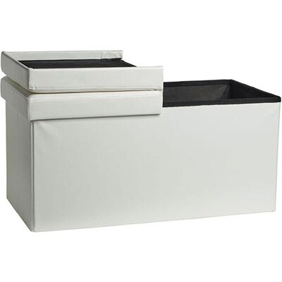 Banquette de rangement Echtwerk EW-FB-0433 Blanc - Assise et Rangement - Publicité Banquette de rangement Echtwerk EW-FB-0433 Blanc - Assise et Rangement - Publicité
