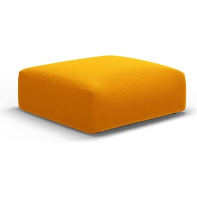 Cosmopolitan Design, Tabouret, Pouf Velours, "Matera", 1 Place, Jaune, 100x80x36 Fabriqué en Europe - Publicité Cosmopolitan Design, Tabouret, Pouf Velours, "Matera", 1 Place, Jaune, 100x80x36 Fabriqué en Europe - Publicité