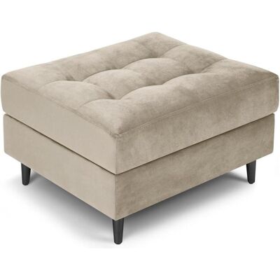 Cosmopolitan Design, Tabouret, Pouf Velours, "Aspen", 1 Place, Beige Foncé, 60x70x46 Fabriqué en Europe - Publicité Cosmopolitan Design, Tabouret, Pouf Velours, "Aspen", 1 Place, Beige Foncé, 60x70x46 Fabriqué en Europe - Publicité
