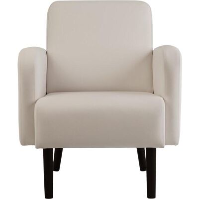 Fauteuil LISBOA Blanc Noir Cuir Synthétique - Mobilier - Publicité Fauteuil LISBOA Blanc Noir Cuir Synthétique - Mobilier - Publicité