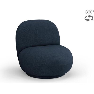 CXL by Christian Lacroix, Fauteuil, Bouclé Fauteuil Pivotant, "Vincent", 1 Place, Bleu Foncé, 78x77x80 Fabriqué en Europe - Publicité CXL by Christian Lacroix, Fauteuil, Bouclé Fauteuil Pivotant, "Vincent", 1 Place, Bleu Foncé, 78x77x80 Fabriqué en Europe - Publicité