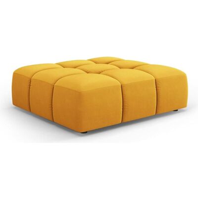 Cosmopolitan Design, Tabouret, Pouf Velours, "Moritz", 1 Place, Jaune, 96x96x38 Fabriqué en Europe - Publicité Cosmopolitan Design, Tabouret, Pouf Velours, "Moritz", 1 Place, Jaune, 96x96x38 Fabriqué en Europe - Publicité