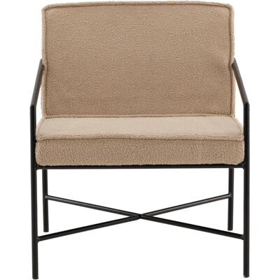 Venture Home Fauteuil Beige Rakel - Lænestol - Publicité Venture Home Fauteuil Beige Rakel - Lænestol - Publicité