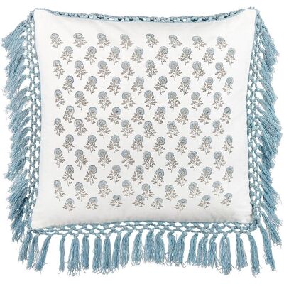 Coussin en coton à motif floral Beliani - 45x45 cm - Fait à la main, housse amovible - Publicité Coussin en coton à motif floral Beliani - 45x45 cm - Fait à la main, housse amovible - Publicité