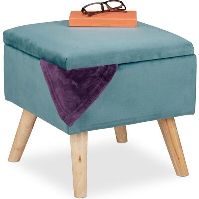 Relaxdays, Tabouret, Tabouret velours (40 x 40 x 40 cm) - Publicité Relaxdays, Tabouret, Tabouret velours (40 x 40 x 40 cm) - Publicité