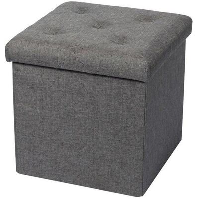 Domoletti, Tabouret, Pouf XYF15447BE, grey, 38 cm x 38 cm x 37.5 cm - Publicité Domoletti, Tabouret, Pouf XYF15447BE, grey, 38 cm x 38 cm x 37.5 cm - Publicité