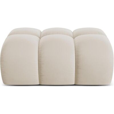 Cosmopolitan Design, Tabouret, Pouf Velours, "Treno", 1 Place, Beige Foncé, 90x70x42 Fabriqué en Europe - Publicité Cosmopolitan Design, Tabouret, Pouf Velours, "Treno", 1 Place, Beige Foncé, 90x70x42 Fabriqué en Europe - Publicité