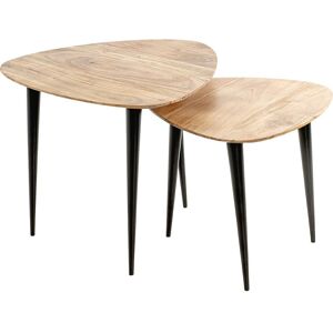 Haku Möbel Tumaco - Style Nordique, Bois d'acacia massif, Acier noir - Table basse et auxiliaire - Publicité Haku Möbel Tumaco - Style Nordique, Bois d'acacia massif, Acier noir - Table basse et auxiliaire - Publicité
