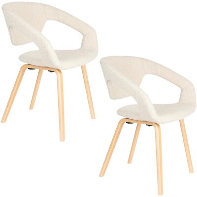 Chaises de salle à manger Zuiver Flexback - Lot de 2 - Style Scandinave - Publicité Chaises de salle à manger Zuiver Flexback - Lot de 2 - Style Scandinave - Publicité