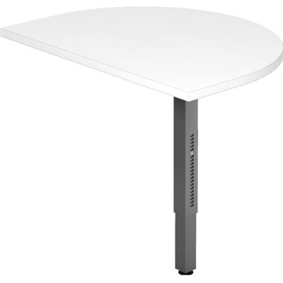 Hammerbacher, Meuble de bureau : accessoires, Elément d'extension demi-rond pour bureau MyTable R avec cadre graphite - Publicité Hammerbacher, Meuble de bureau : accessoires, Elément d'extension demi-rond pour bureau MyTable R avec cadre graphite - Publicité