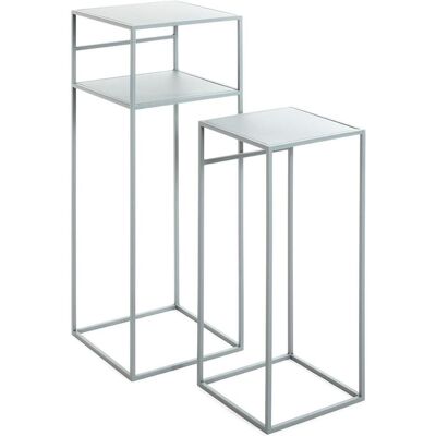 Haku Mobilier Ensemble de Tables d'Appoint Métal Gris - Ensemble de Tables - Publicité Haku Mobilier Ensemble de Tables d'Appoint Métal Gris - Ensemble de Tables - Publicité