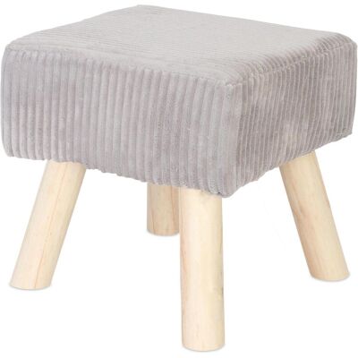 Relaxdays, Tabouret, Tabouret en corduroy - Publicité Relaxdays, Tabouret, Tabouret en corduroy - Publicité