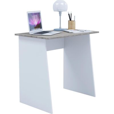 Bureau VCM Masola Mini - Blanc et Chêne Sonoma, 80x50cm - Publicité Bureau VCM Masola Mini - Blanc et Chêne Sonoma, 80x50cm - Publicité