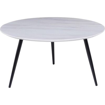 Table basse Beliani Effet Marbre Blanc - Salon Table - Publicité Table basse Beliani Effet Marbre Blanc - Salon Table - Publicité