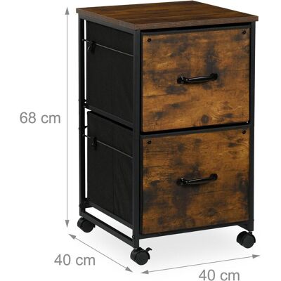 Relaxdays, Caisson à roulettes, Industrial Rollcontainer 2 Schubladen (40 x 40 x 68 cm) - Publicité Relaxdays, Caisson à roulettes, Industrial Rollcontainer 2 Schubladen (40 x 40 x 68 cm) - Publicité