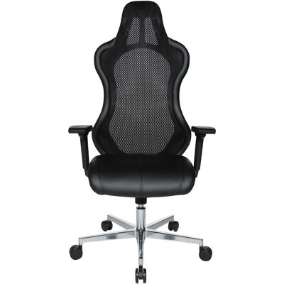 Chaise de bureau ergonomique Topstar - Maille, Noir, Base en aluminium - Publicité Chaise de bureau ergonomique Topstar - Maille, Noir, Base en aluminium - Publicité