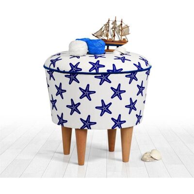 Atelier del Sofa Puff Cunda v3 - Bleu, Blanc - Pouf de Canapé - Publicité Atelier del Sofa Puff Cunda v3 - Bleu, Blanc - Pouf de Canapé - Publicité