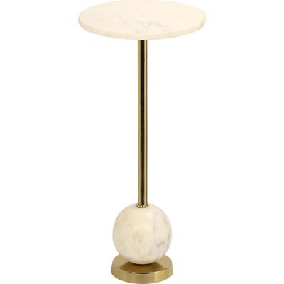 House Nordic Table d'appoint en laiton et marbre - 25,5x53cm - Publicité House Nordic Table d'appoint en laiton et marbre - 25,5x53cm - Publicité
