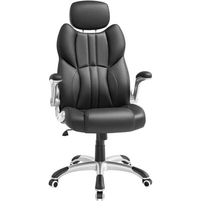 Songmics Bürostuhl Gaming Verstellbar Kopfstütze Armlehnen Schwarz, Chaise gaming, Noir - Publicité Songmics Bürostuhl Gaming Verstellbar Kopfstütze Armlehnen Schwarz, Chaise gaming, Noir - Publicité