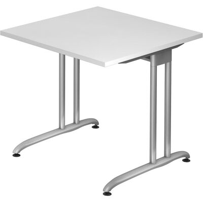 Bureau carré blanc HAMMERBACHER Altus - Certifié FSC, 80x80 cm - Publicité Bureau carré blanc HAMMERBACHER Altus - Certifié FSC, 80x80 cm - Publicité