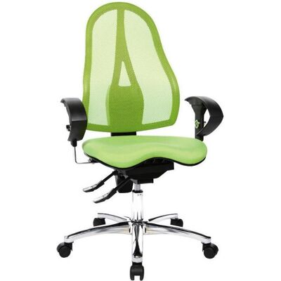 Chaise de bureau Topstar Sitness 15 - Ergonomique, Vert, Chrome - Publicité Chaise de bureau Topstar Sitness 15 - Ergonomique, Vert, Chrome - Publicité