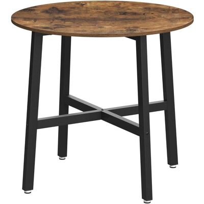Songmics, Table, Esstisch rund klein Wohnzimmer Industrie vintagebraun (80 x 75 cm) - Publicité Songmics, Table, Esstisch rund klein Wohnzimmer Industrie vintagebraun (80 x 75 cm) - Publicité