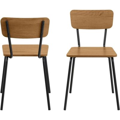 Chaise de salle à manger NORDFORM Peru - Pack de 4 - Noir et Chêne - Intérieur/Extérieur - Publicité Chaise de salle à manger NORDFORM Peru - Pack de 4 - Noir et Chêne - Intérieur/Extérieur - Publicité