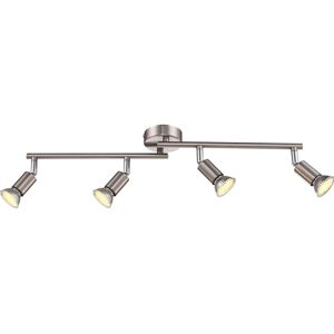 Globo Lighting Matrice Nickel 4 Lampes Rail d'Éclairage - Barre d'Éclairage - Publicité Globo Lighting Matrice Nickel 4 Lampes Rail d'Éclairage - Barre d'Éclairage - Publicité