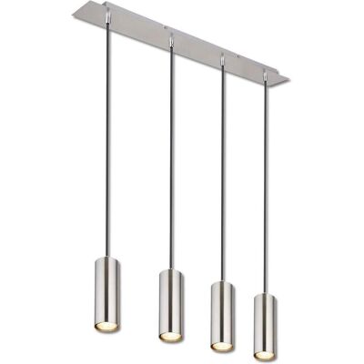 Suspension ISOLED - 4 douilles GU10 - Nickel mat - Luminaire suspendu - Publicité Suspension ISOLED - 4 douilles GU10 - Nickel mat - Luminaire suspendu - Publicité