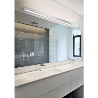 Lumière miroir LED Helestra - 90cm chromé - IP44 - Blanc chaud - Publicité Lumière miroir LED Helestra - 90cm chromé - IP44 - Blanc chaud - Publicité
