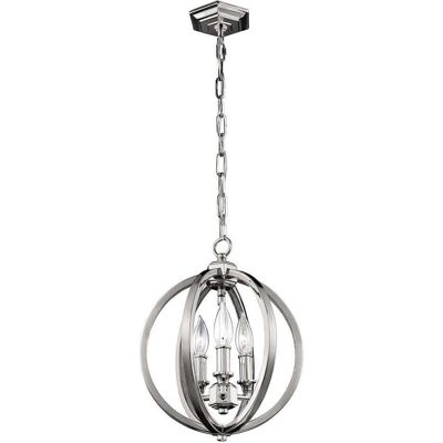 Elstead Lighting, Suspension, Corinne Lampe à suspendre E14 triple 36cm Nickel poli (E14, 3600 lm) - Publicité Elstead Lighting, Suspension, Corinne Lampe à suspendre E14 triple 36cm Nickel poli (E14, 3600 lm) - Publicité