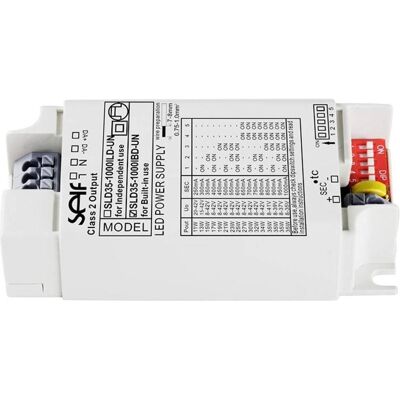 Transformateur LED dimmable Self Electronics SLD35-1000IBD-UN - Publicité Transformateur LED dimmable Self Electronics SLD35-1000IBD-UN - Publicité