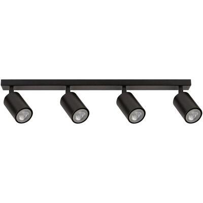 Plafonnier Moderne Noir Sigma - 4 Spotlights GU10 33312 - Publicité Plafonnier Moderne Noir Sigma - 4 Spotlights GU10 33312 - Publicité