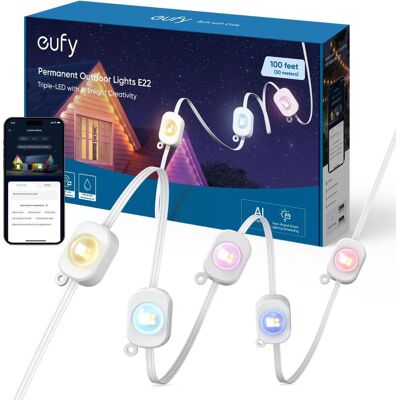 Éclairage de jardin intelligent Eufy E22 - Wi-Fi/Bluetooth - 3x LEDs - Publicité Éclairage de jardin intelligent Eufy E22 - Wi-Fi/Bluetooth - 3x LEDs - Publicité