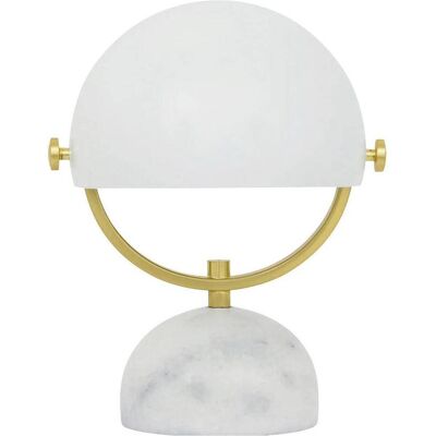 Lowe Base en Marbre Blanc/Brass Lampe de Table - Lampe de table - Publicité Lowe Base en Marbre Blanc/Brass Lampe de Table - Lampe de table - Publicité