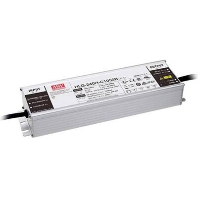 MeanWell, Éclairage : accessoires, MEAN WELL HLG-240H-C700B, 240 W, IP20, 90 - 305 V, 0,7 A, 357 V, 68 mm - Publicité MeanWell, Éclairage : accessoires, MEAN WELL HLG-240H-C700B, 240 W, IP20, 90 - 305 V, 0,7 A, 357 V, 68 mm - Publicité