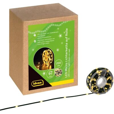Guirlande LED Micro 200 LEDs - Idena, vert, 22,9 m - Publicité Guirlande LED Micro 200 LEDs - Idena, vert, 22,9 m - Publicité