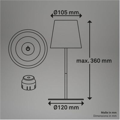 B.K.LICHT Lampe de table LED RGB - Sans fil, Dimmable, Orange - Publicité B.K.LICHT Lampe de table LED RGB - Sans fil, Dimmable, Orange - Publicité