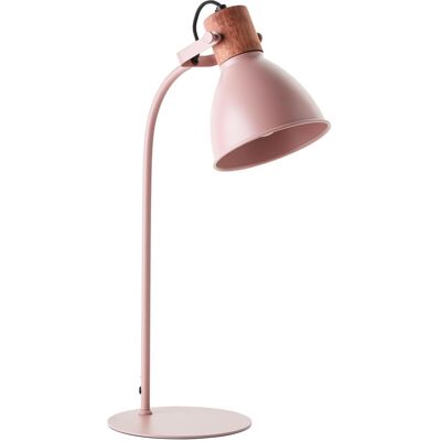 Lampe de Table Brilliant Erena Rose Clair - 52cm, Métal/Bois, E27, 40W - Publicité Lampe de Table Brilliant Erena Rose Clair - 52cm, Métal/Bois, E27, 40W - Publicité